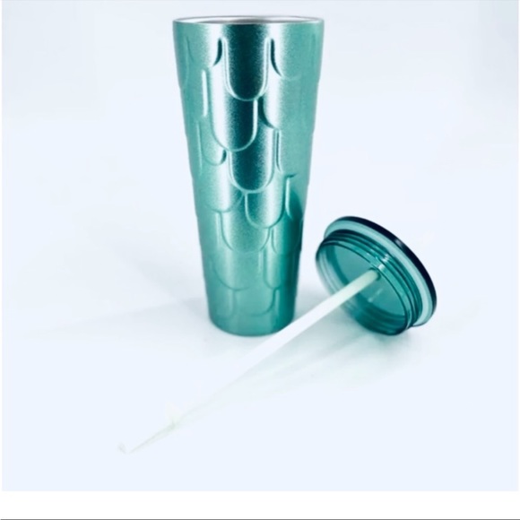 Starbucks Summer siren mermaid metal tumbler Teal 24oz - Picture 3 of 3